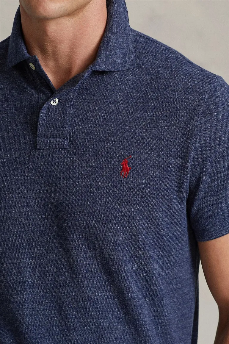 polo Polo Ralph Lauren blauw effen katoen normale fit