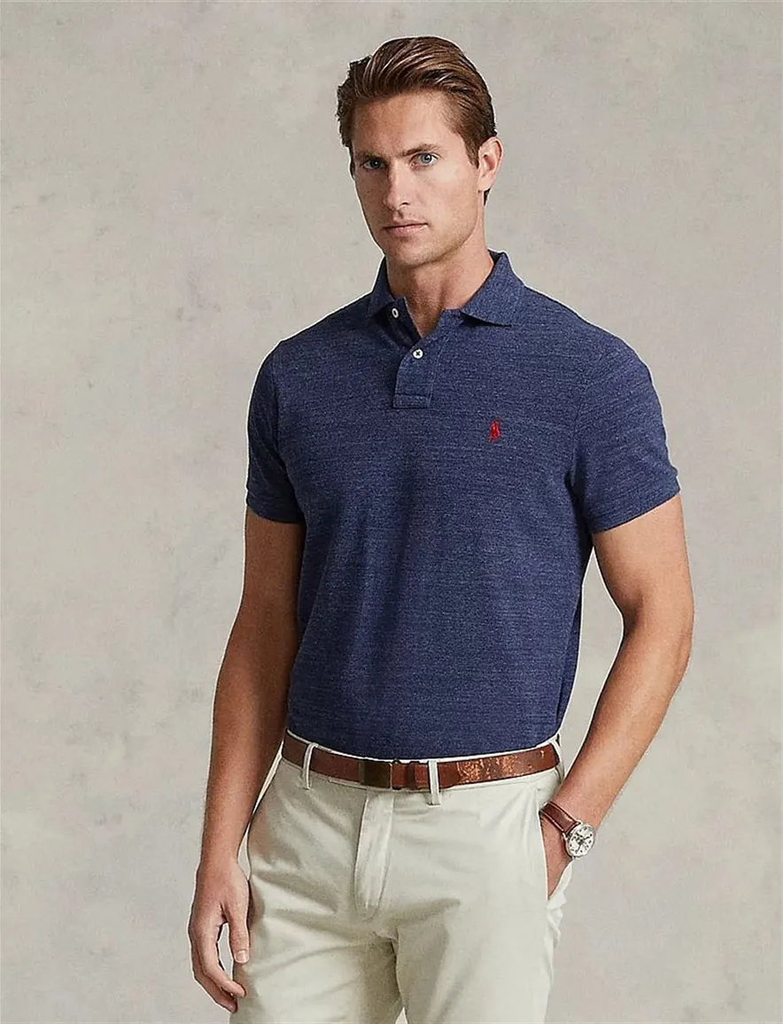 Polo Ralph Lauren polo 2 knoops normale fit blauw effen