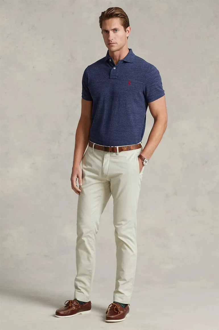polo Polo Ralph Lauren blauw effen katoen normale fit