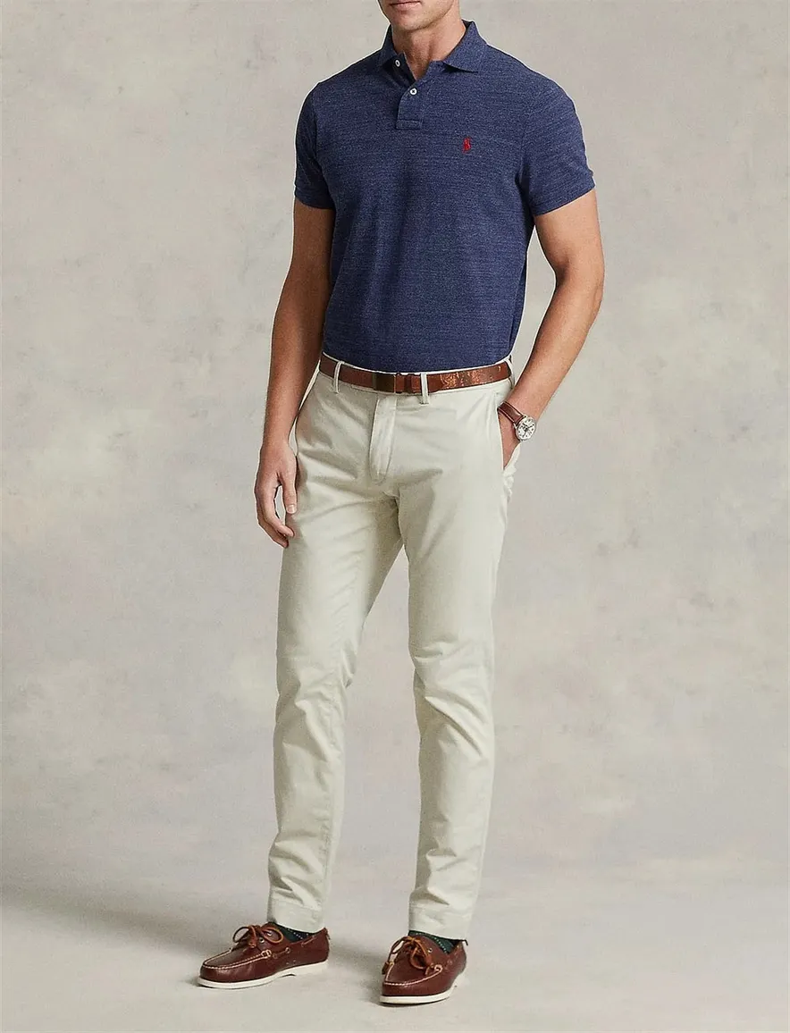 Polo Ralph Lauren polo 2 knoops normale fit blauw effen