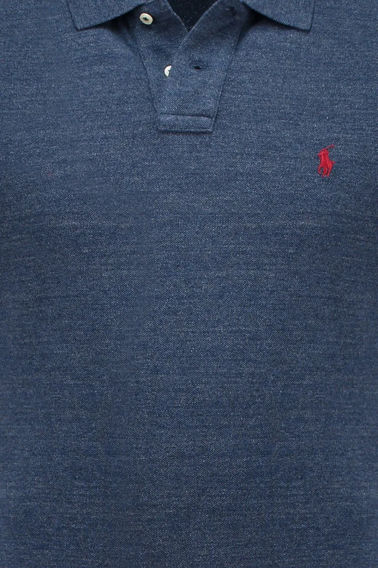 polo Polo Ralph Lauren blauw effen katoen normale fit