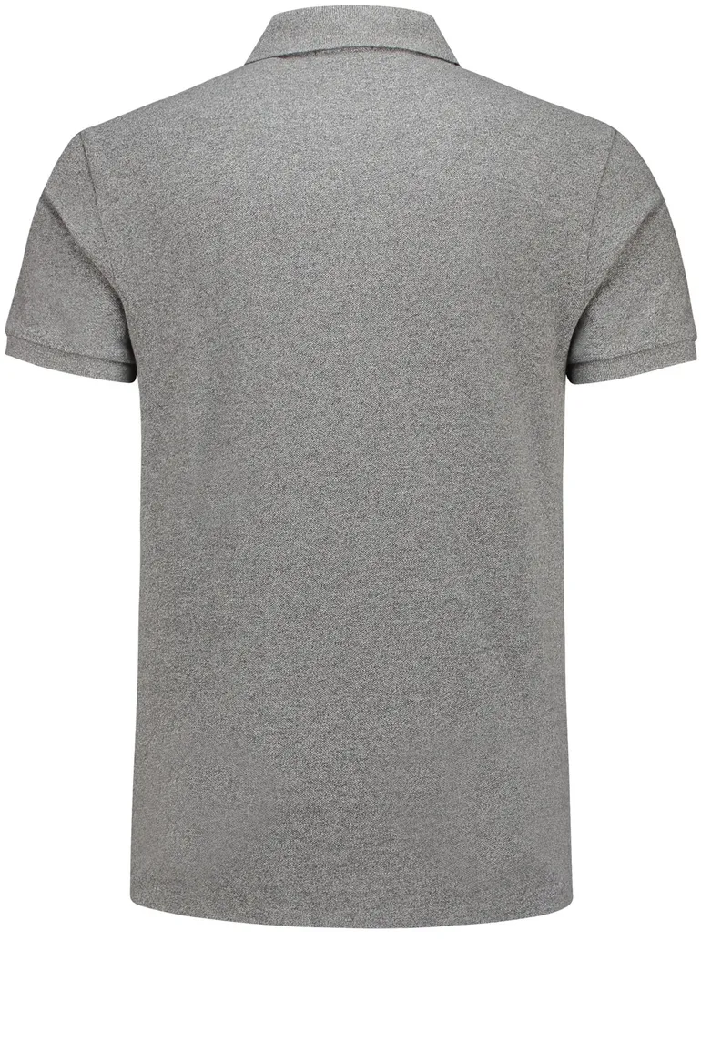 Polo Ralph Lauren polo Custom Slim Fit normale fit grijs effen katoen