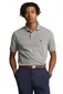 Polo Ralph Lauren polo Custom Slim Fit grijs effen katoen normale fit