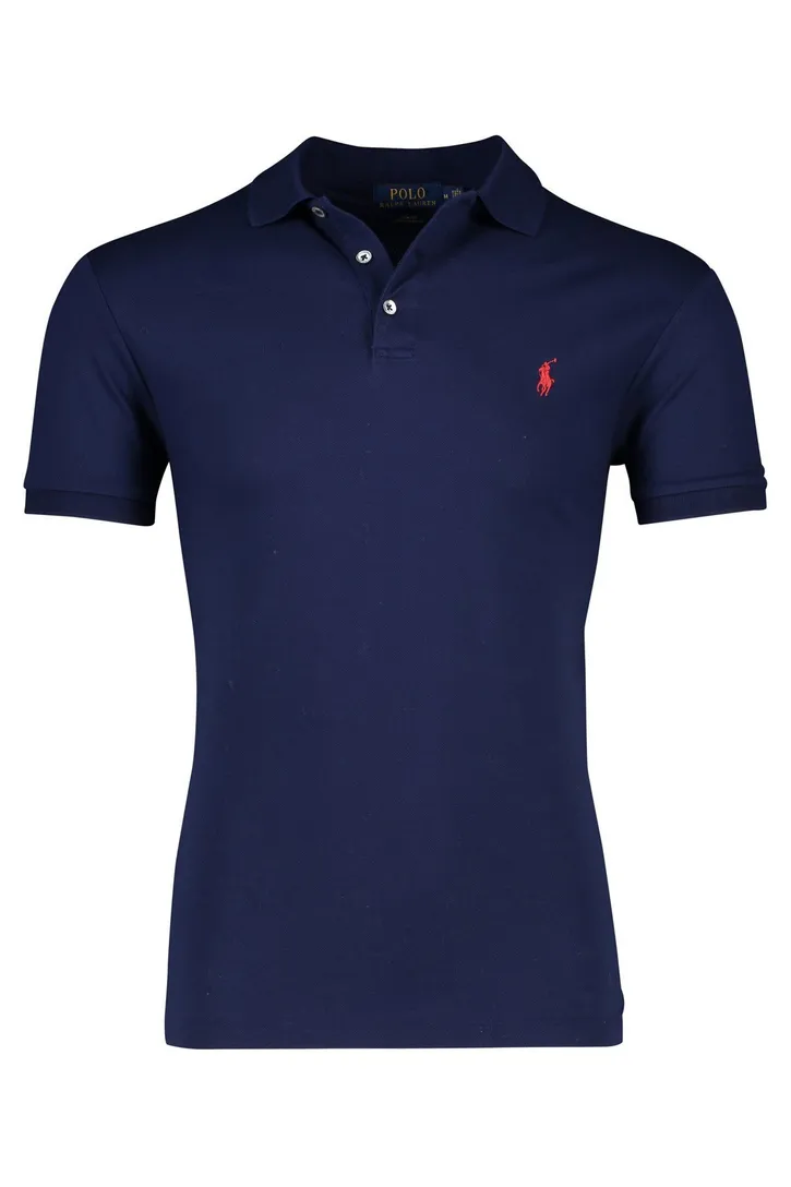 Ralph Lauren slim fit polo navy stretch