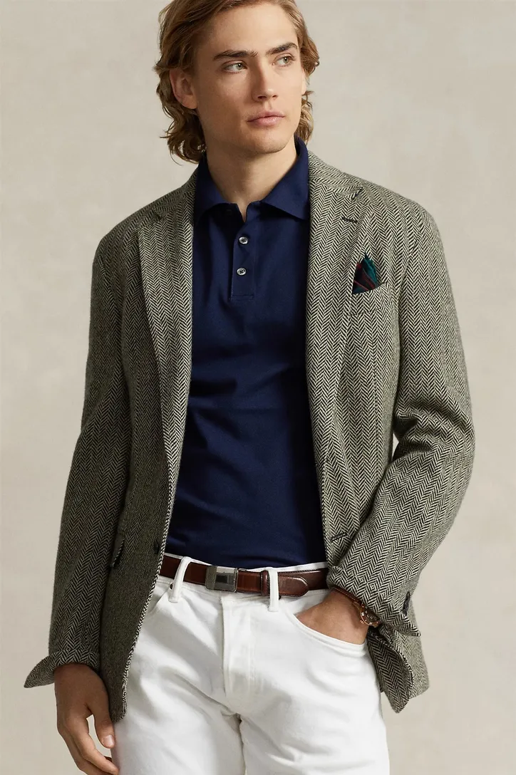 Ralph Lauren slim fit polo navy stretch