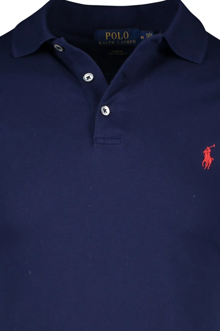 Ralph Lauren slim fit polo navy stretch