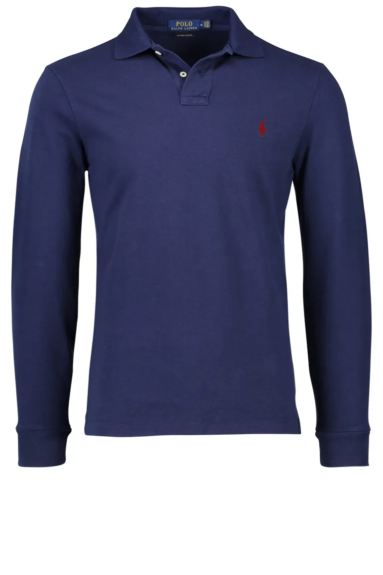 polo Polo Ralph Lauren donkerblauw effen katoen normale fit
