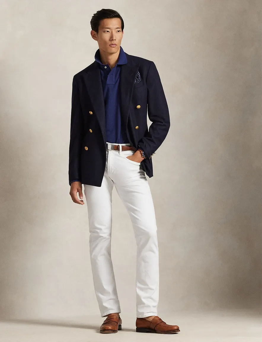 polo Polo Ralph Lauren donkerblauw effen katoen normale fit