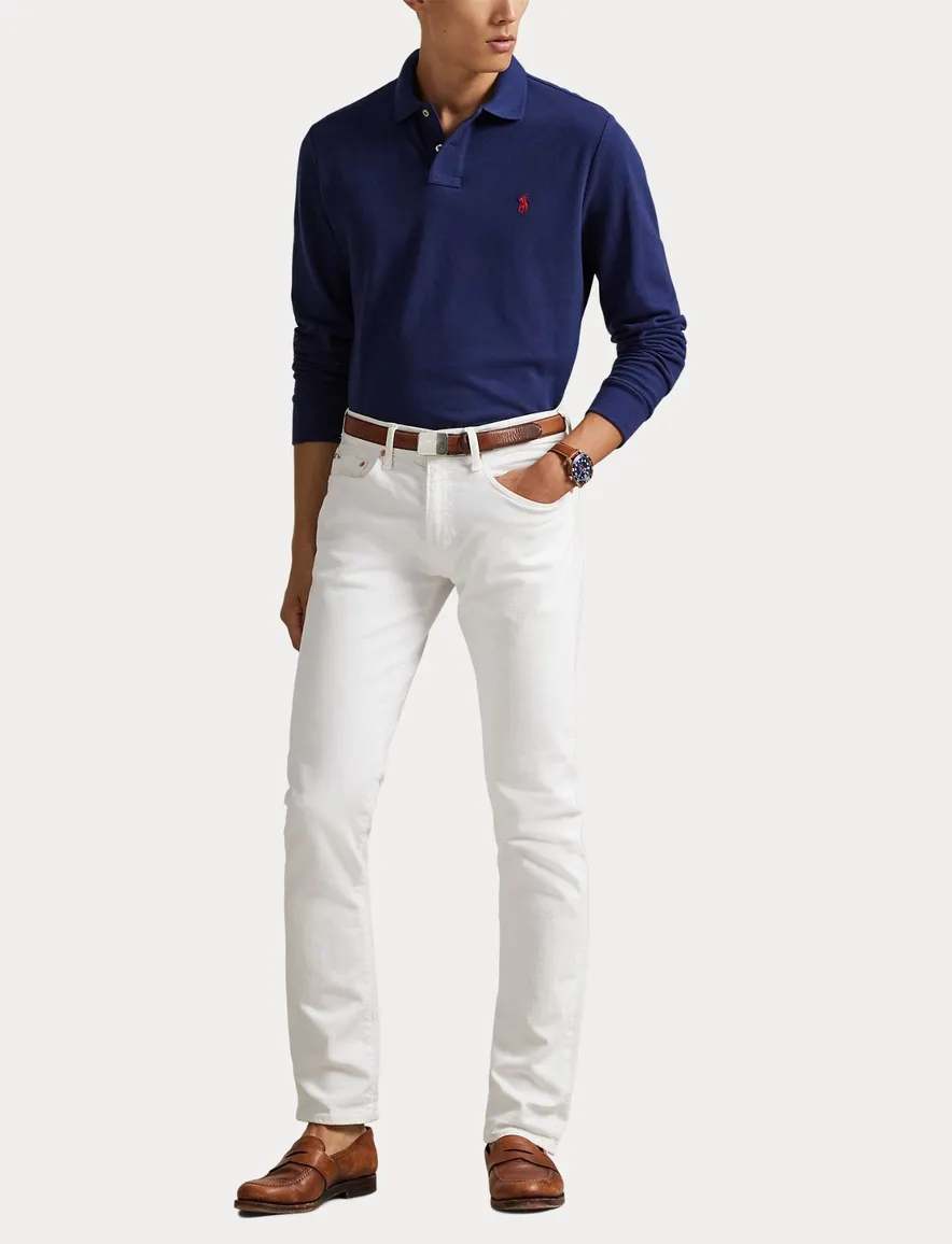 polo Polo Ralph Lauren donkerblauw effen katoen normale fit