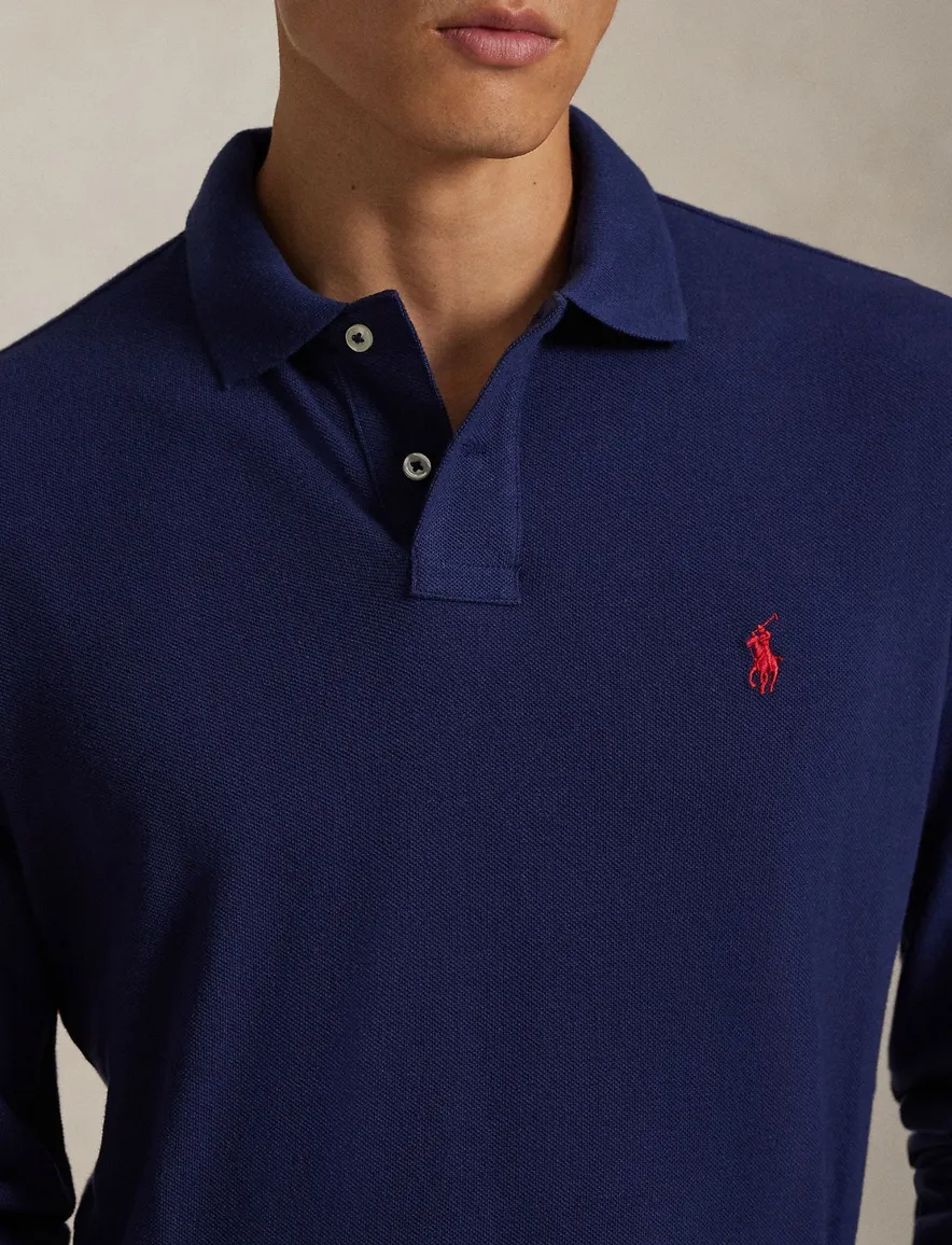 polo Polo Ralph Lauren donkerblauw effen katoen normale fit