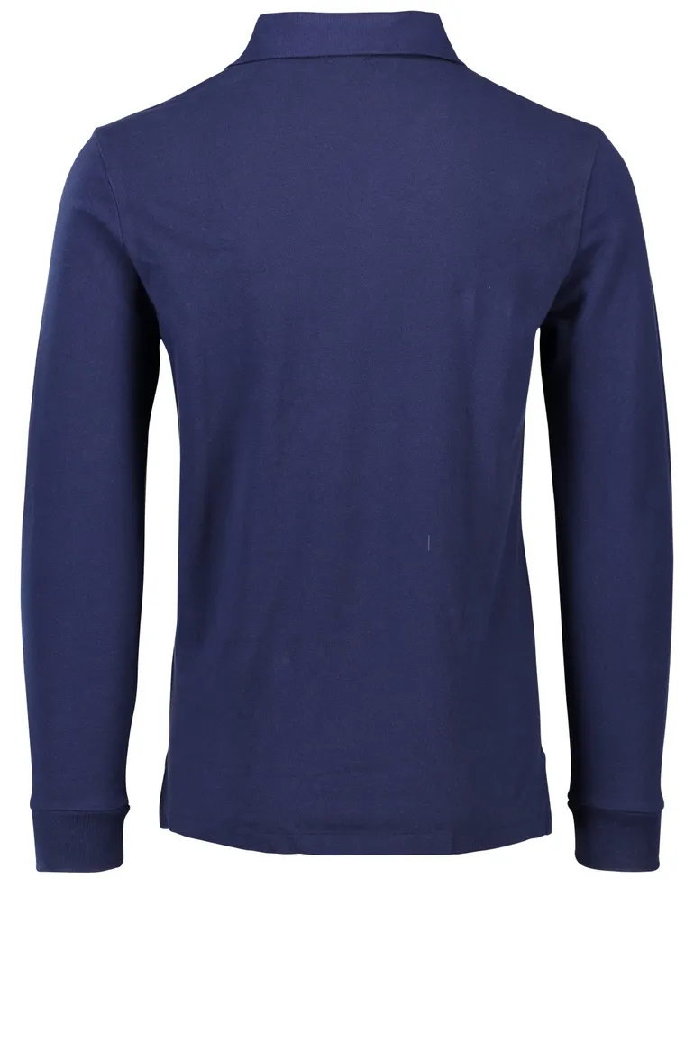 polo Polo Ralph Lauren donkerblauw effen katoen normale fit