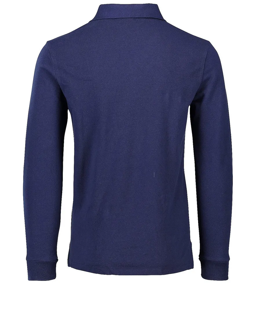 polo Polo Ralph Lauren donkerblauw effen katoen normale fit