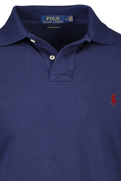 polo Polo Ralph Lauren donkerblauw effen katoen normale fit