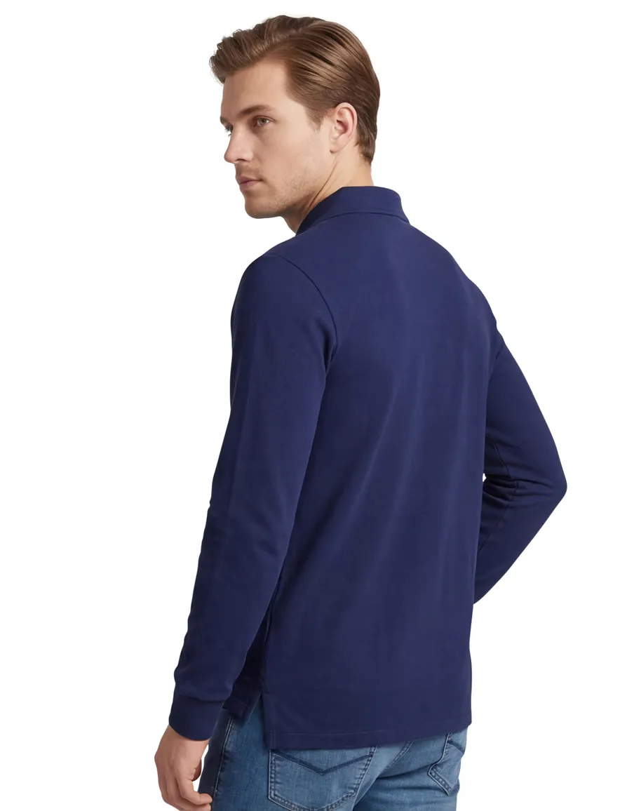 polo Polo Ralph Lauren donkerblauw effen katoen normale fit