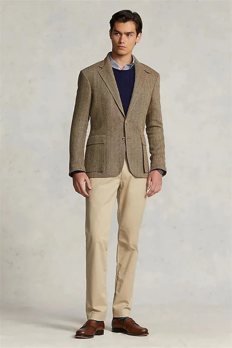 Polo Ralph Lauren katoenen broek beige effen katoen