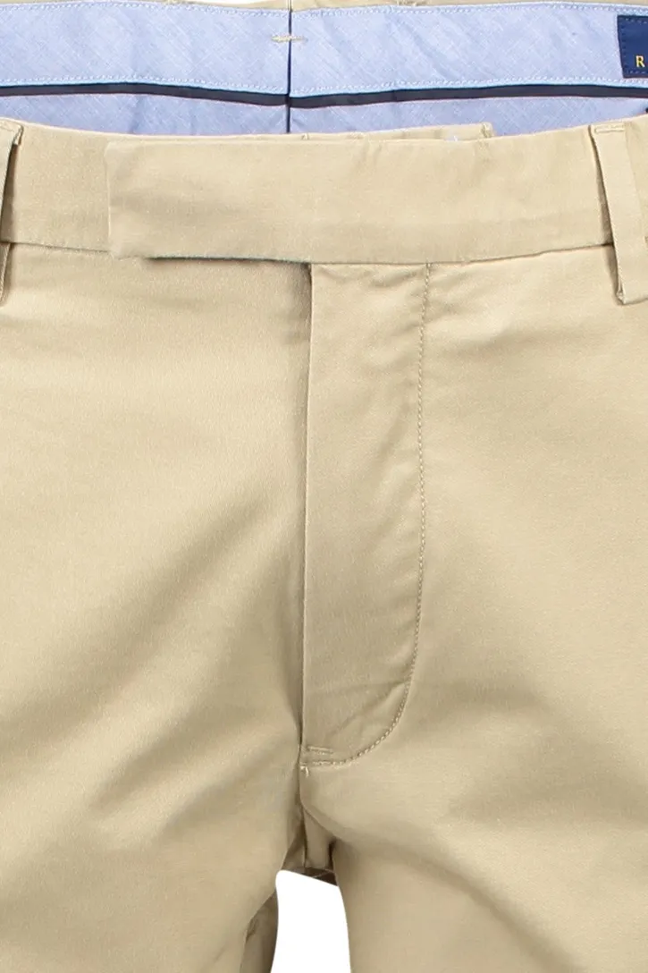 Polo Ralph Lauren katoenen broek beige effen slim fit