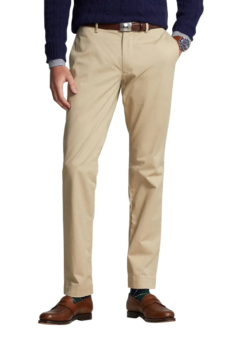 Polo Ralph Lauren katoenen broek beige effen katoen