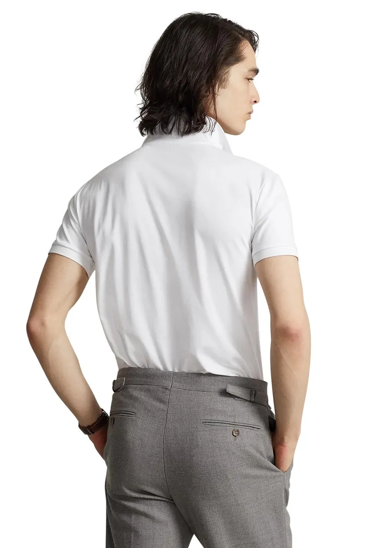 Polo Ralph Lauren poloshirt wit 3 knoops Slim Fit