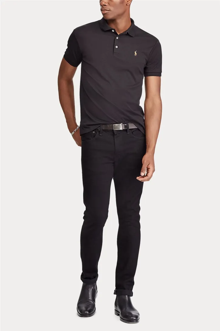 Polo Ralph Lauren polo slim fit zwart