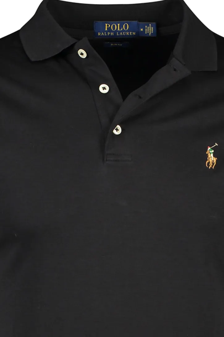 Polo Ralph Lauren polo slim fit zwart
