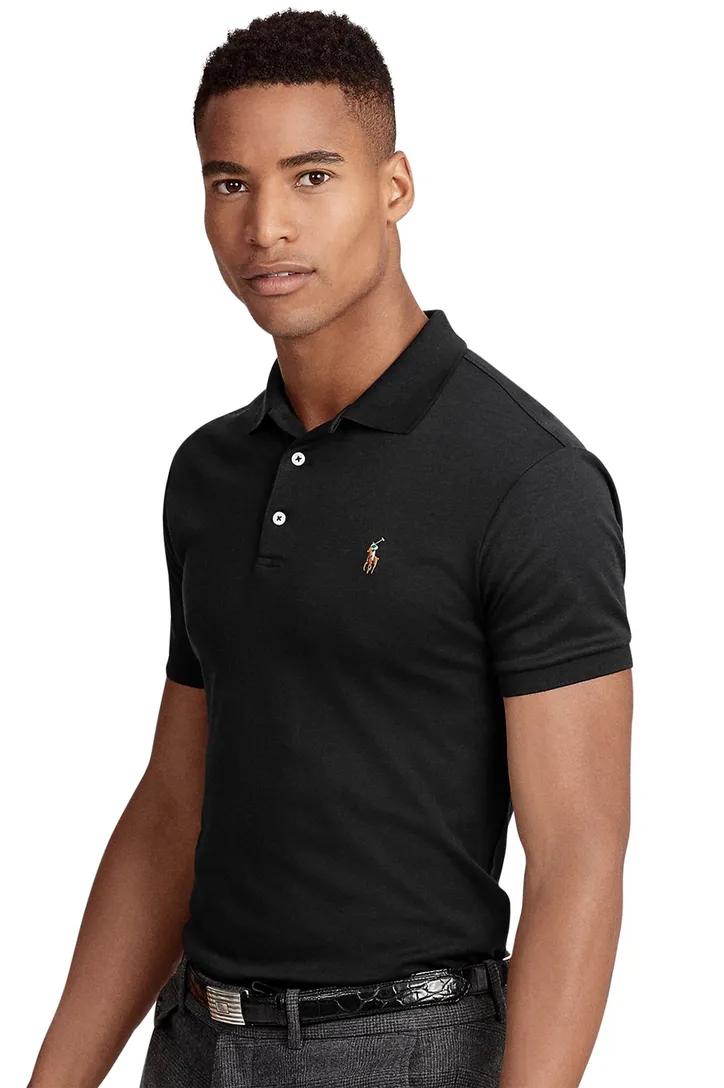 Polo Ralph Lauren polo slim fit zwart