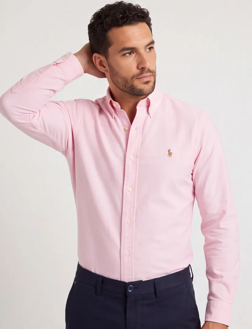 Overhemd Ralph Lauren roze button down
