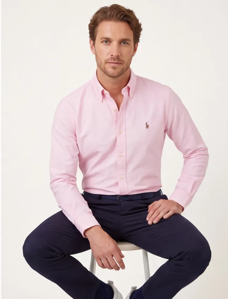 Overhemd Ralph Lauren Slim Fit roze