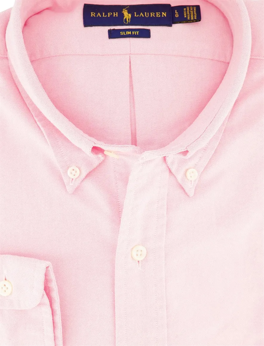 Overhemd Ralph Lauren Slim Fit lichtroze