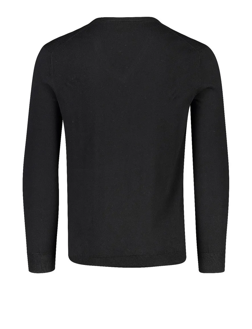 Ralph Lauren trui v-hals Slim Fit katoen zwart
