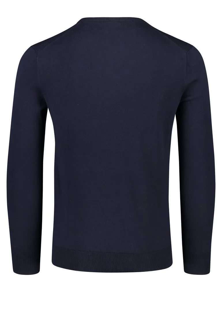 Ralph Lauren trui Slim Fit donkerblauw v-hals