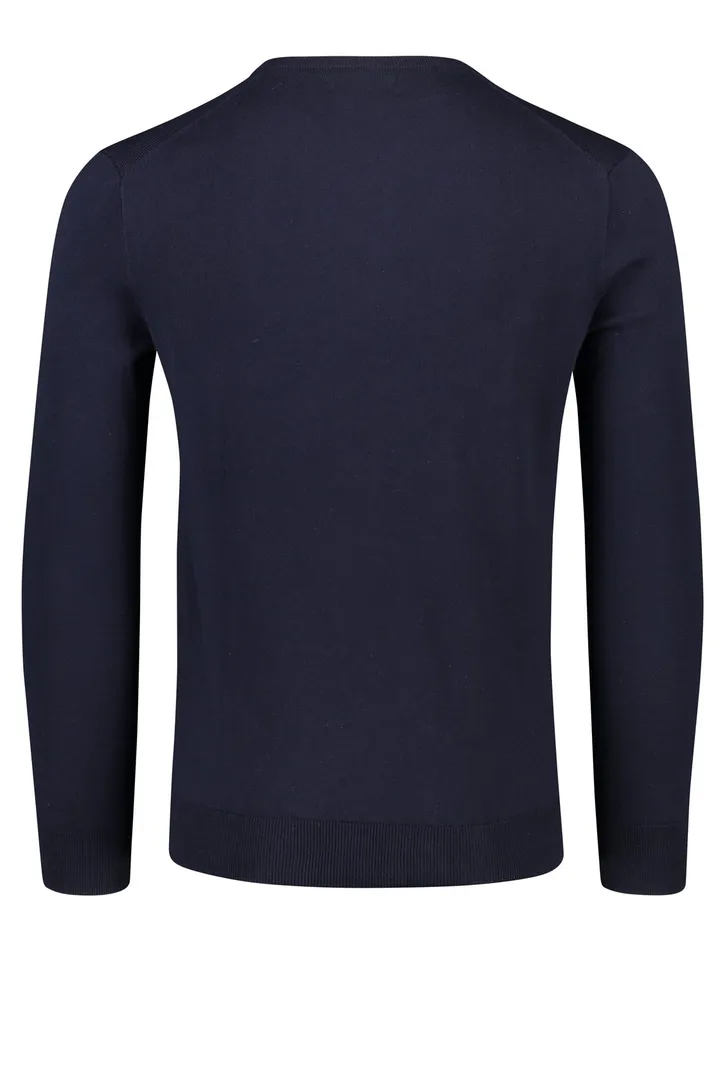 Ralph Lauren trui v-hals donkerblauw Slim Fit