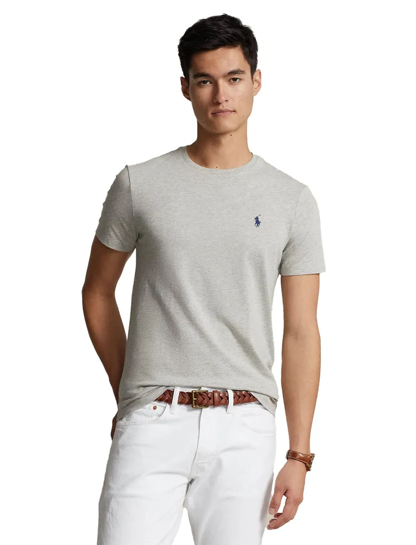 T-shirt Ralph Lauren grijs Custom Slim Fit