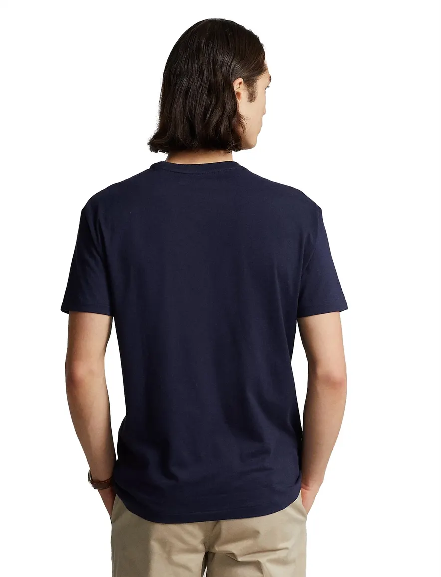 T-shirt Ralph Lauren navy Custom Slim Fit