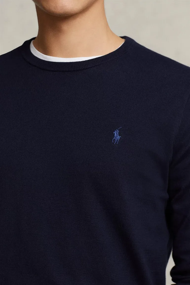 Ralph Lauren sweater ronde hals Slim Fit navy