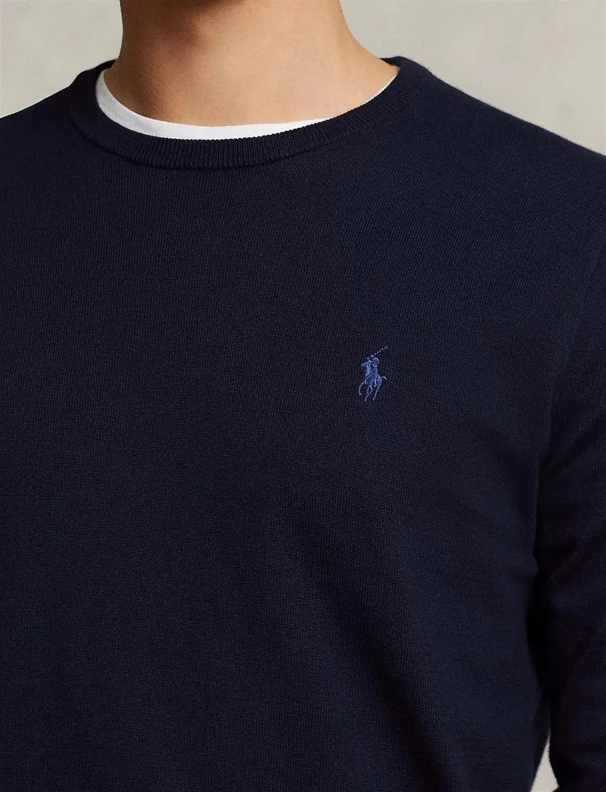 Ralph Lauren sweater ronde hals Slim Fit navy