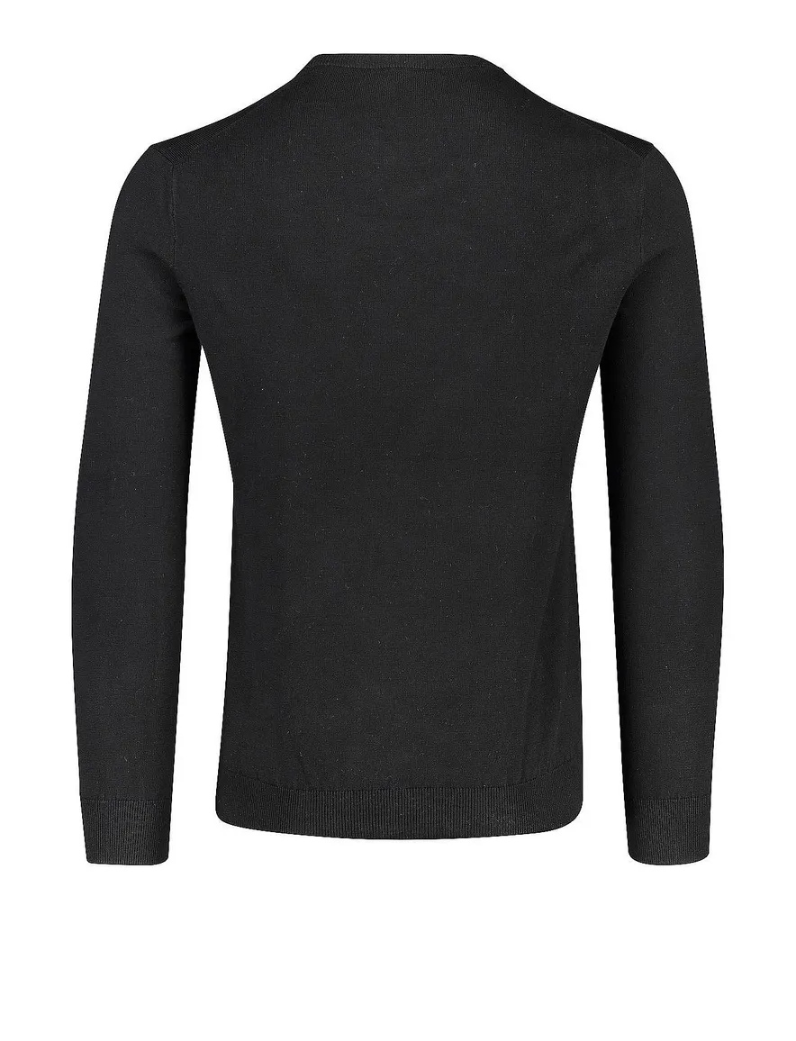 Ralph Lauren Slim Fit trui ronde hals zwart