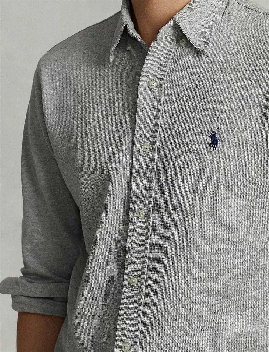 Ralph Lauren overhemd button down grijs