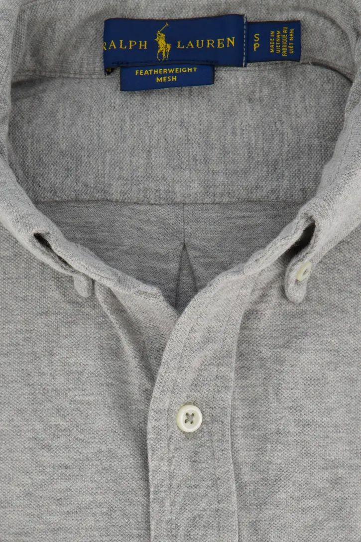 Overhemd Ralph Lauren grijs gemeleerd