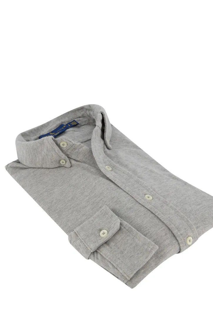 Overhemd Ralph Lauren grijs gemeleerd