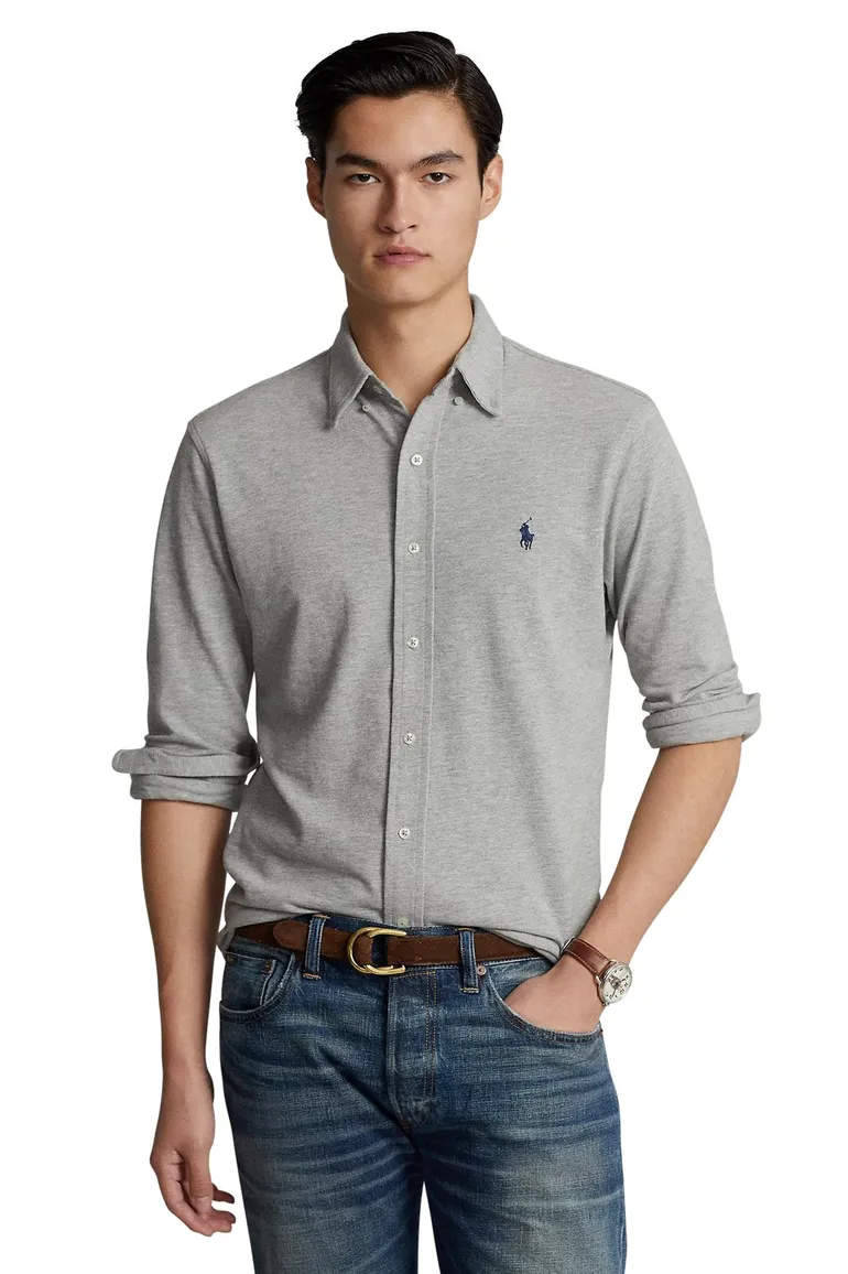 Ralph Lauren overhemd button down grijs