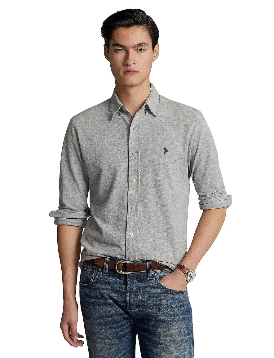 Ralph Lauren overhemd button down grijs