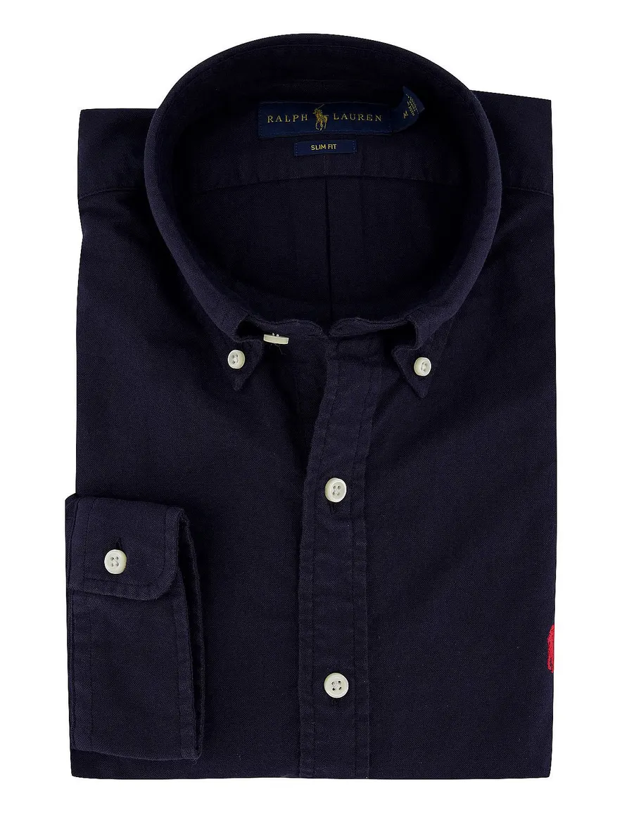 Overhemd Ralph Lauren donkerblauw Slim Fit