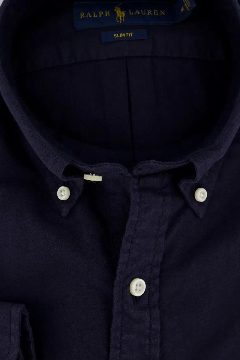 Overhemd Ralph Lauren donkerblauw Slim Fit