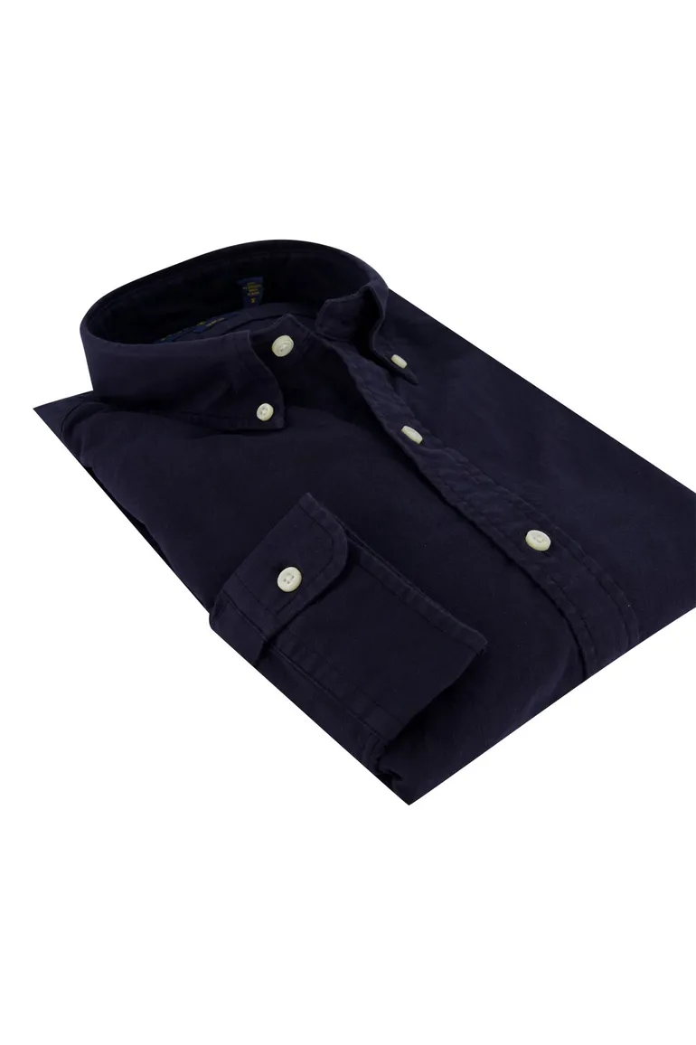 Overhemd Ralph Lauren donkerblauw Slim Fit