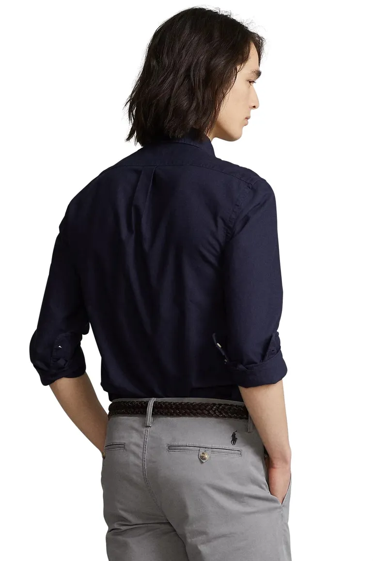 Overhemd Ralph Lauren donkerblauw Slim Fit