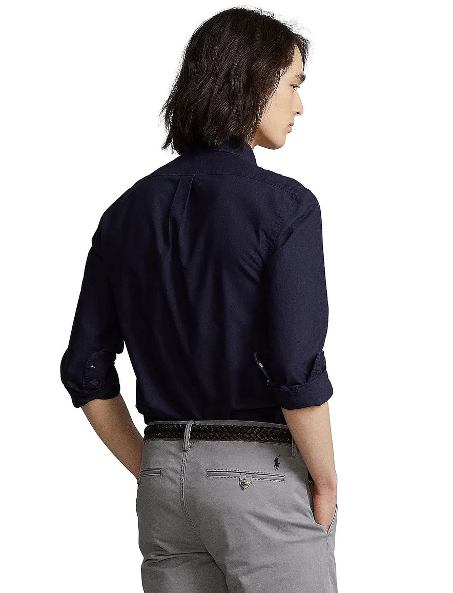 Overhemd Ralph Lauren donkerblauw Slim Fit