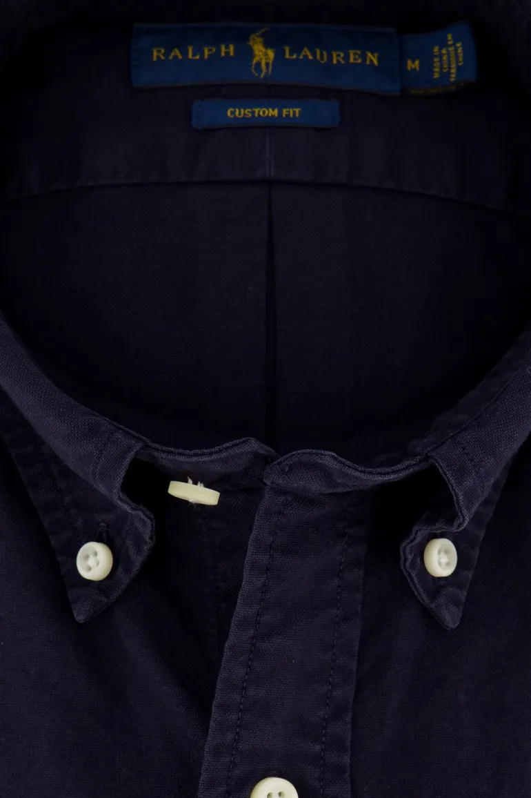 Polo Ralph Lauren overhemd normale fit navy met logo