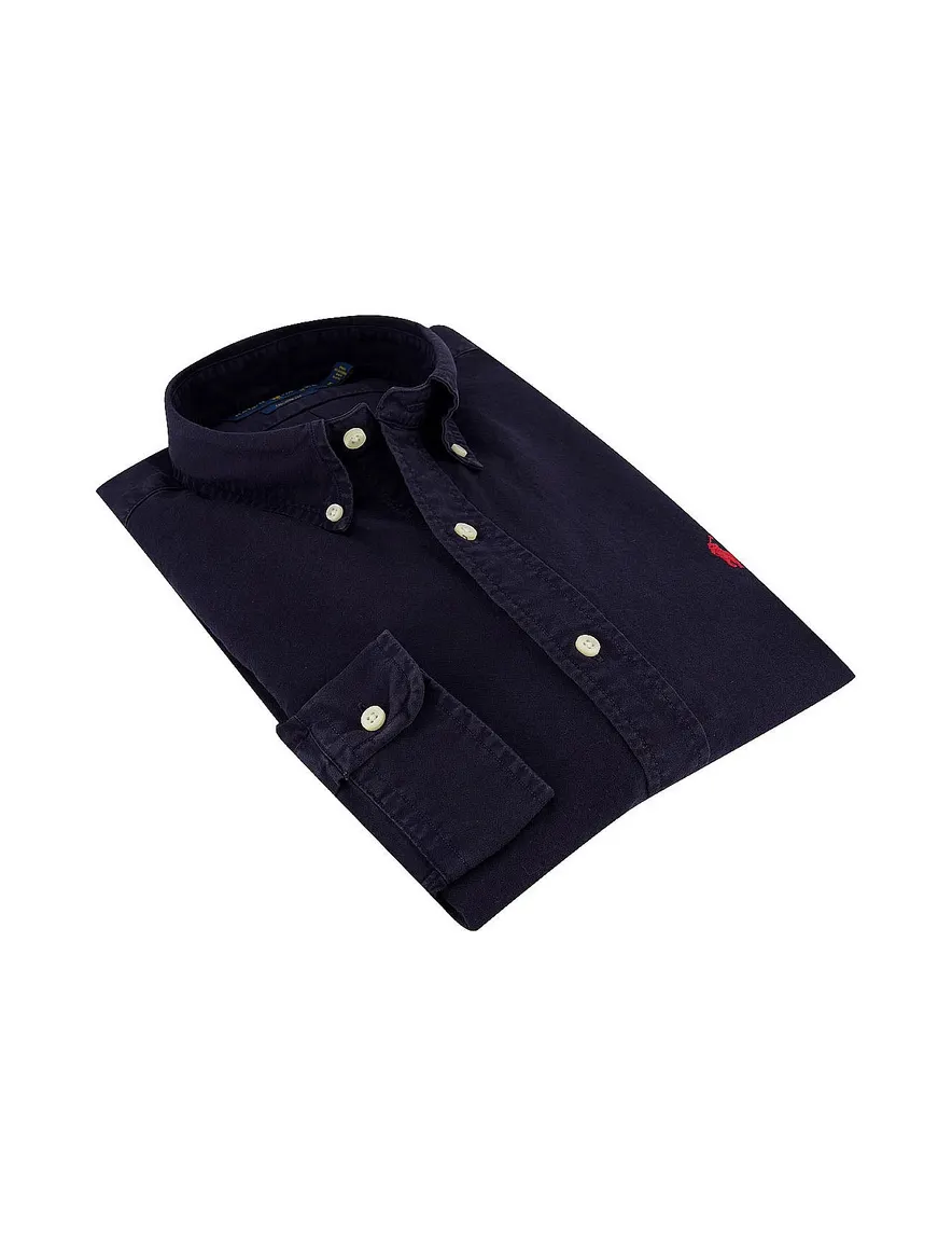 Overhemd Ralph Lauren donkerblauw Custom Fit