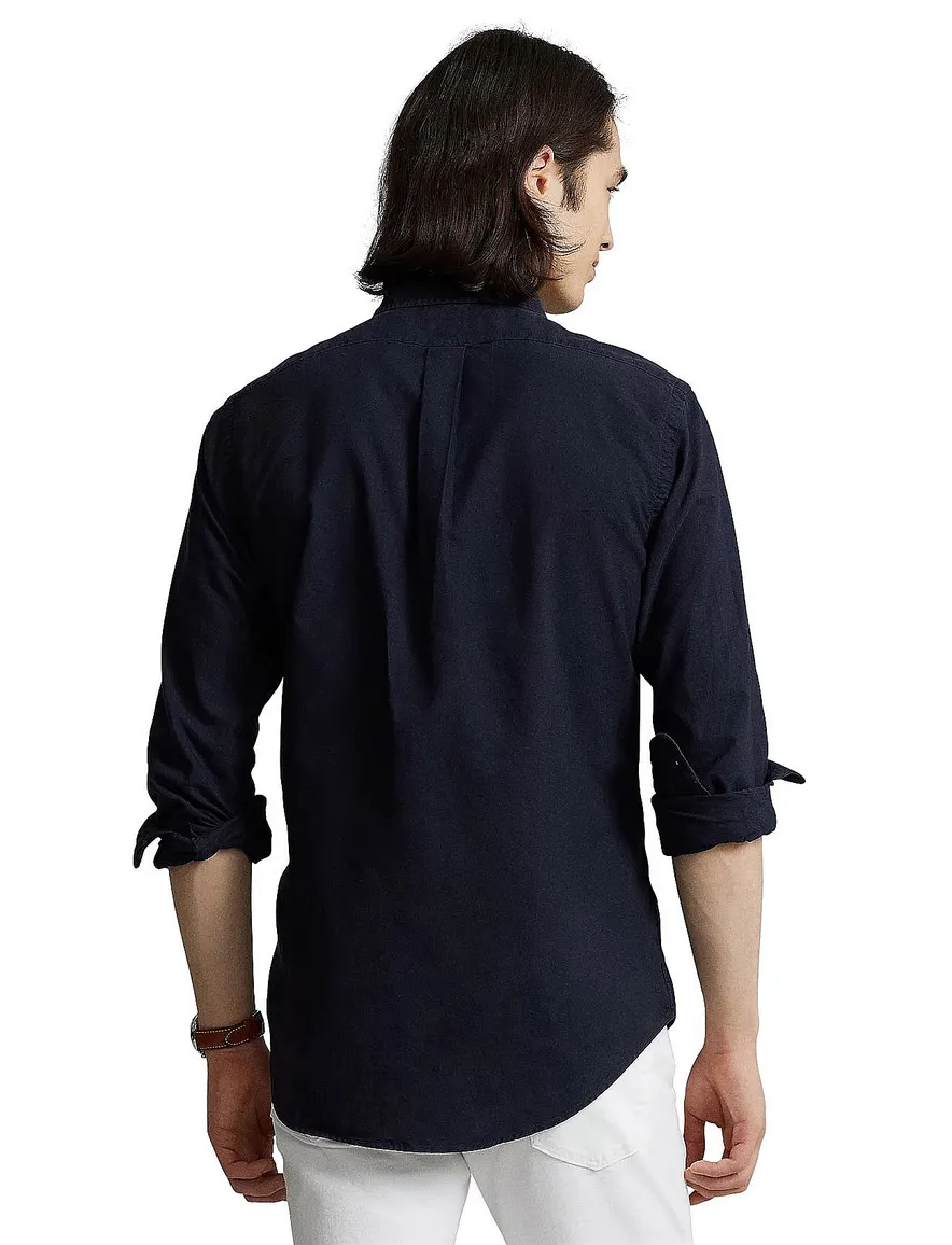 Overhemd Ralph Lauren donkerblauw Custom Fit