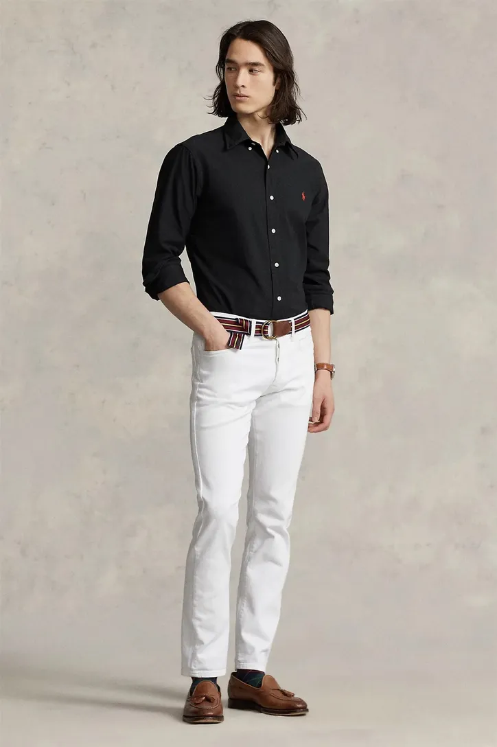 Overhemd Ralph Lauren zwart Custom Fit